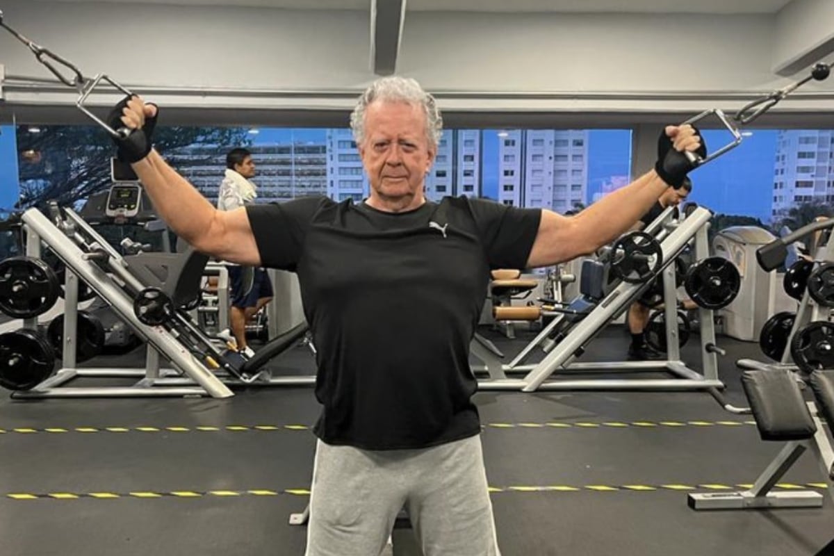 Juan Legarreta ejercitándose en un gimnasio (Foto: Juan Legarreta / Instagram)