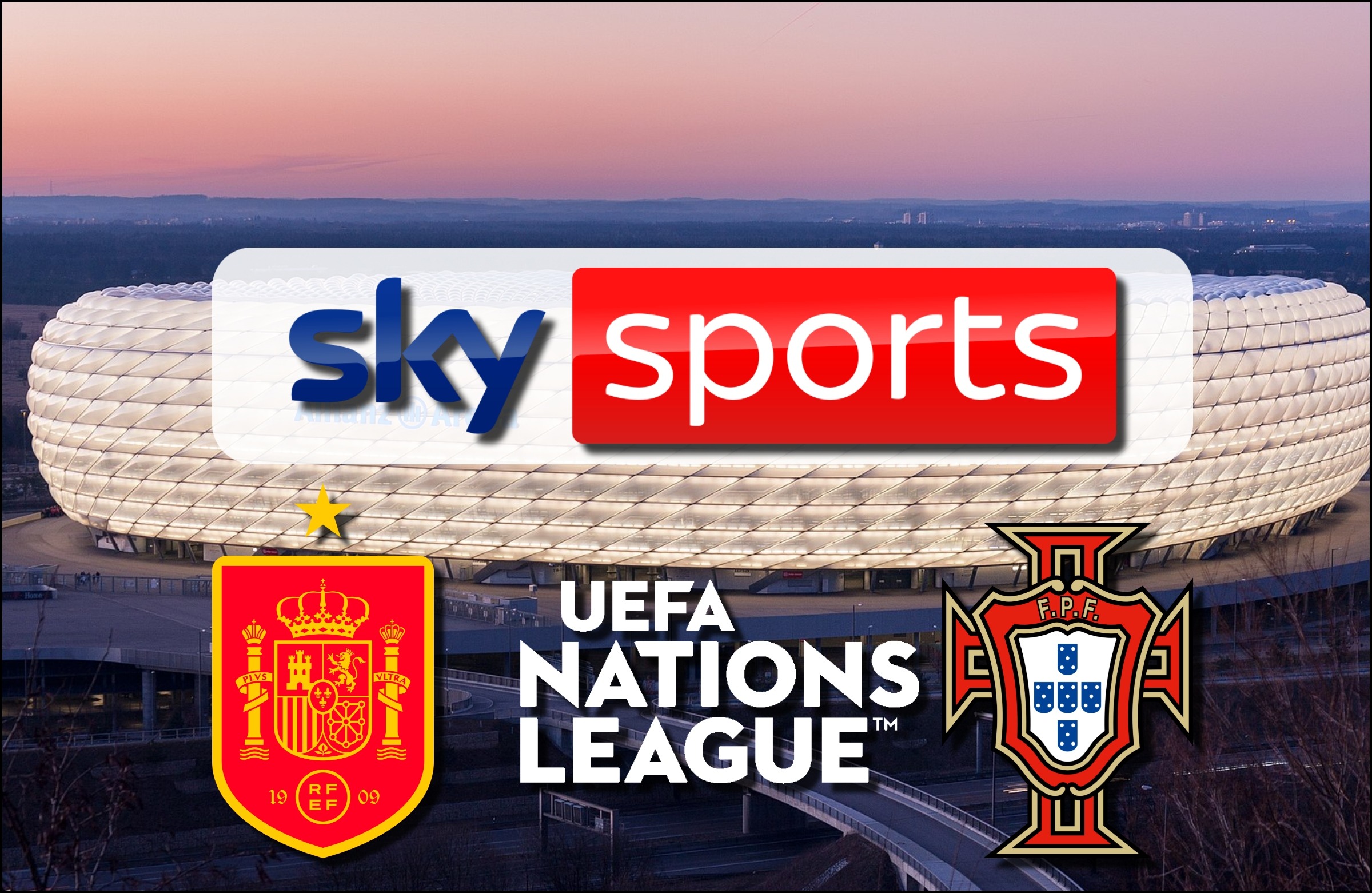 Portugal vs. España por la final de la UEFA Nations League, por SKY Sports. (Composición: Depor)