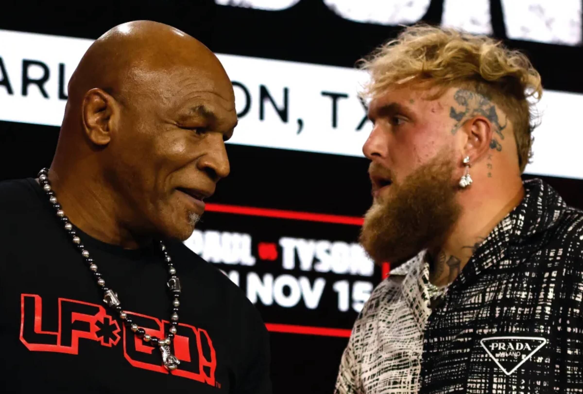 Official Netflix coverage LIVE to watch the full fight between Jake Paul and Mike Tyson this Friday, November 15th in exhibition boxing from Arlington Stadium in Texas (Photo: NETFLIX)