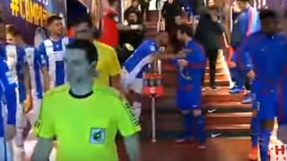 Se quiso asegurar: la petición que le hizo un rival a Messi antes de partido [VIDEO]