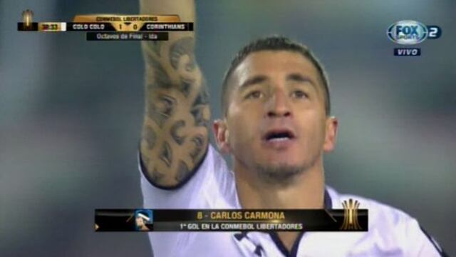 ¡Hermosa jugada! Carmona adelantó a Colo Colo ante Corinthians por la Copa Libertadores [VIDEO]