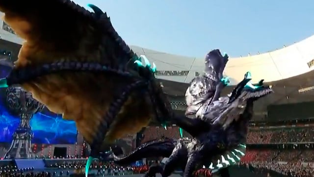 ¡Un dragón aterrizó en el estadio del Mundial de League of Legends! Así fue la ceremonia cierre