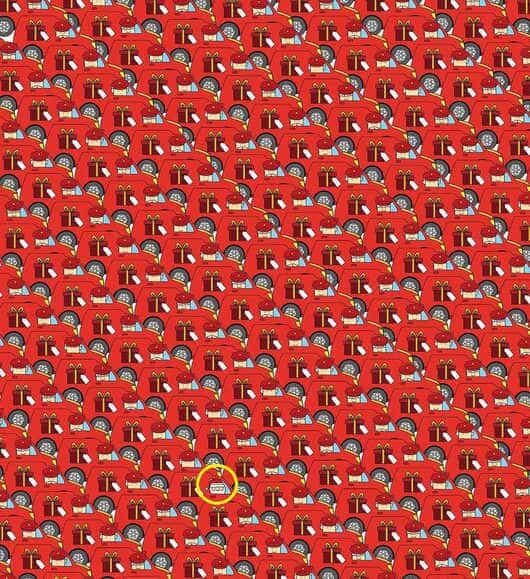 SOLUCIÓN DEL RETO VISUAL | Santa se puede ver en el lado izquierdo de la imagen.