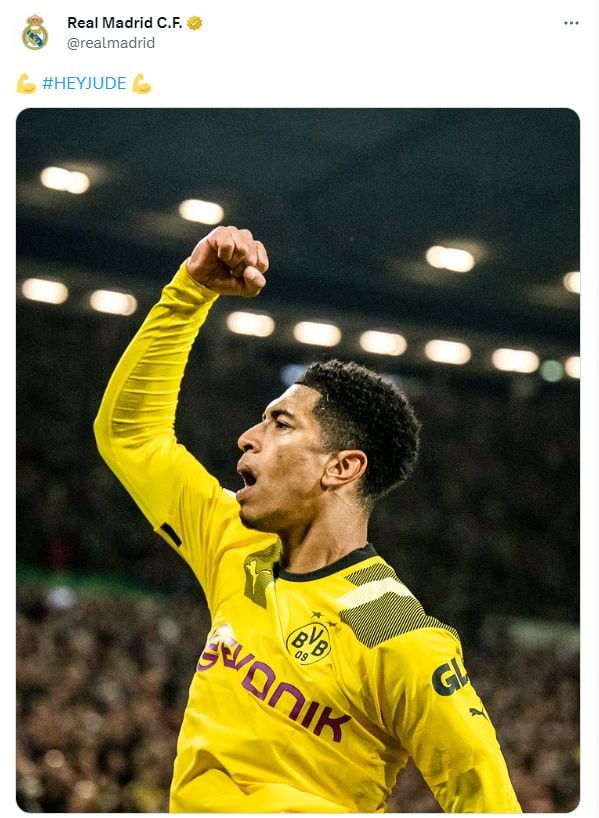 Así presentó el Real Madrid a Jude en sus redes sociales. (@Real Madrid)