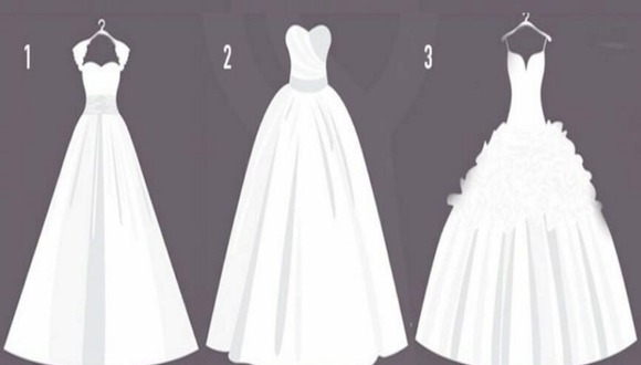 TEST VISUAL | En esta imagen se aprecian tres vestidos de novia. ¿Cuál es tu favorito? (Foto: namastest.net)