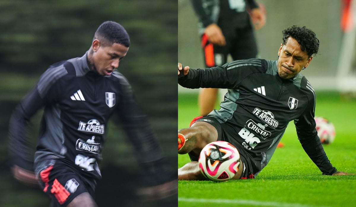Polo y Tapia en los entrenamientos de Perú antes de enfrentar a Colombia. (Foto: Composición)