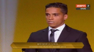 Premio Puskas: Wendell Lira dio la sorpresa y le ganó a Lionel Messi y Florenzi (VIDEO)