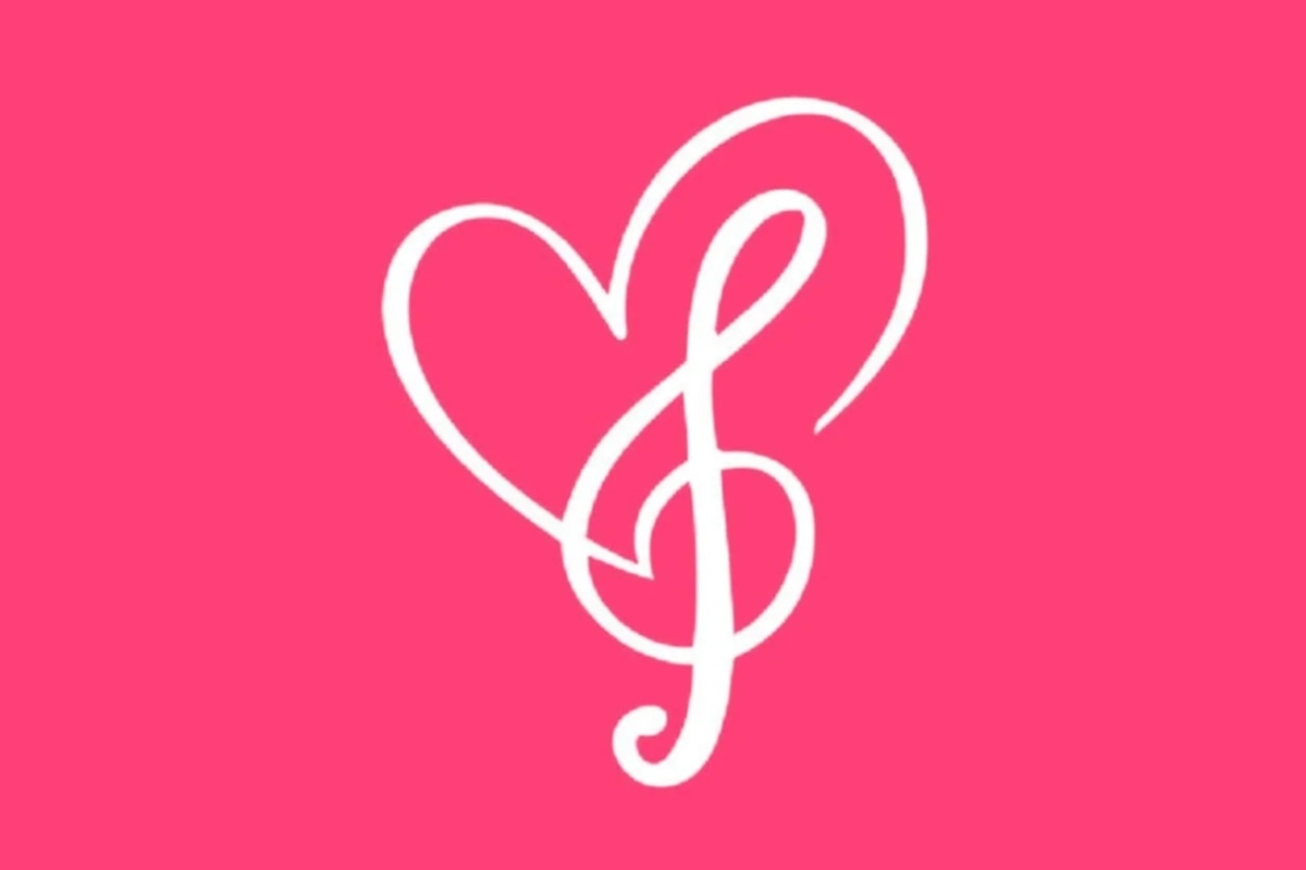 TEST VISUAL | En esta imagen, cuyo fondo es de color rosado, se aprecia el dibujo de un corazón y el de una nota musical. (Foto: MDZ Online)