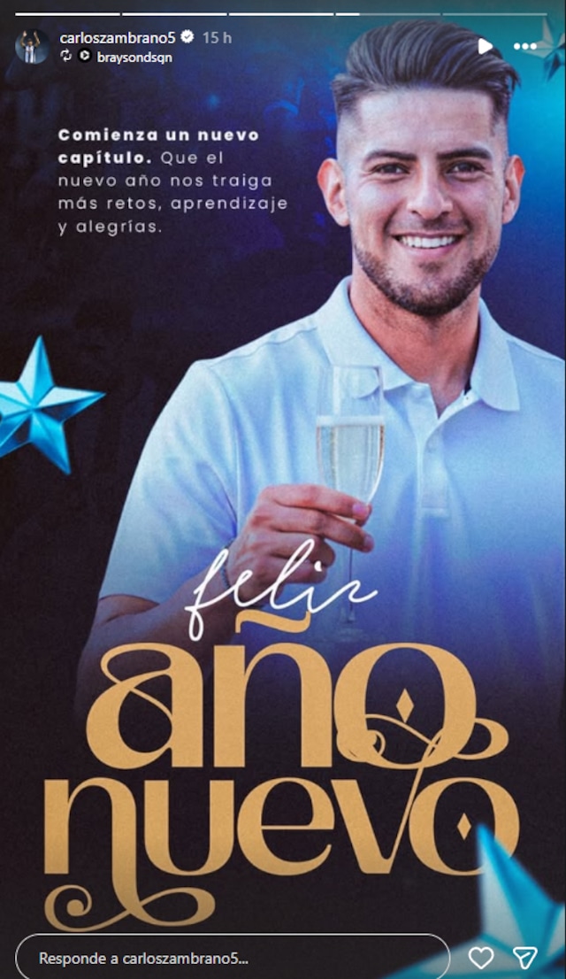 Carlos Zambrano publicó una mensaje de reflexión en sus redes sociales acompañado de buenos deseos para el 2026 | Foto: IG