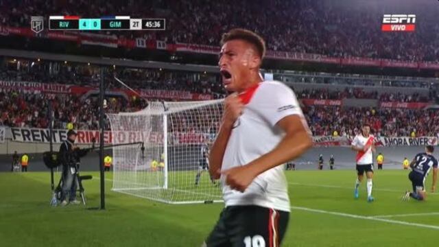 Selló la goleada: Braian Romero marcó el 4-0 de River vs. Gimnasia [VIDEO]