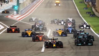 Resultado y podio de la GP de Bahréin de F1:  Lewis Hamilton pudo con Max Verstappen en las vueltas finales 