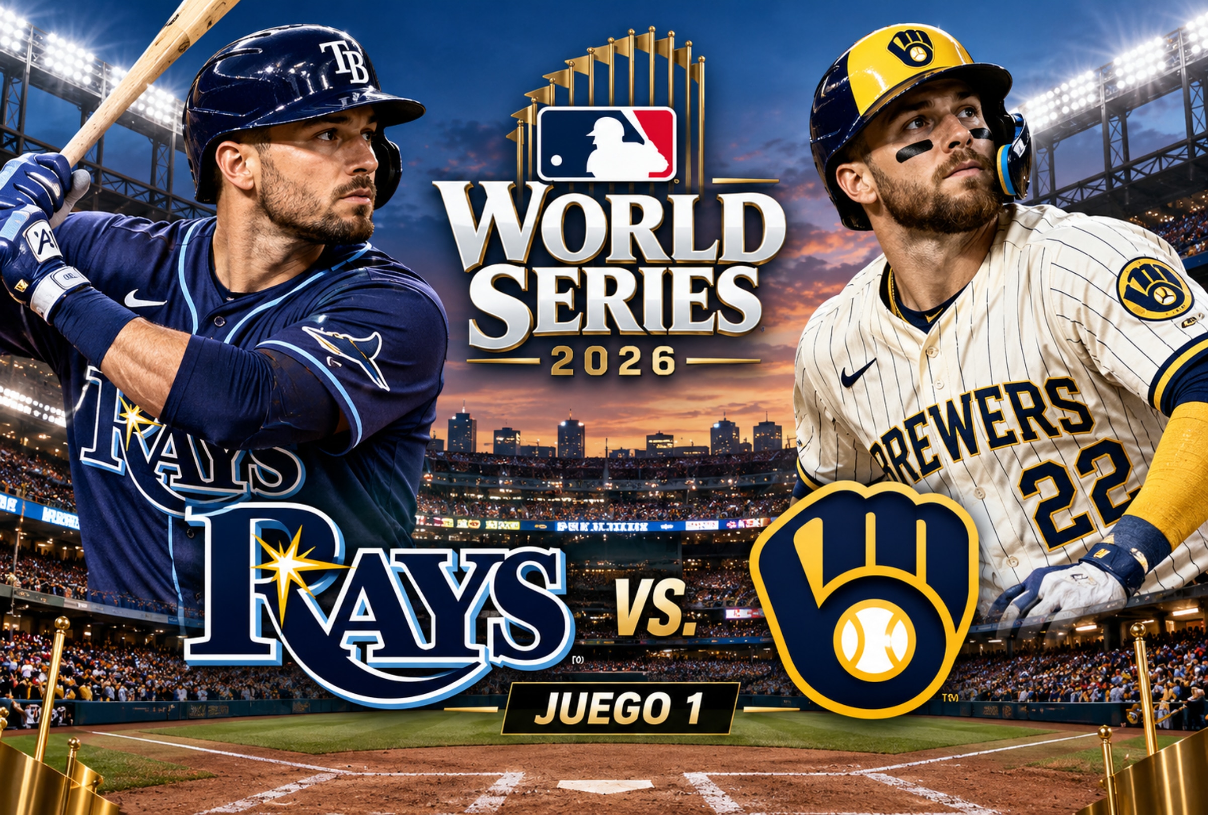 MILWAUKEE, WISCONSIN (ESTADOS UNIDOS), 23/10/2026.- Sigue la Serie Mundial 2026 entre Rays y Brewers. Conoce la hora del partido, la transmisión por Nu9ve y cómo acceder al encuentro por ViX. FOTO DE MLB.COM