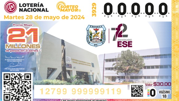 Resultados Sorteo Mayor, martes 28 de mayo: números ganadores. (Foto: Lotería Nacional)