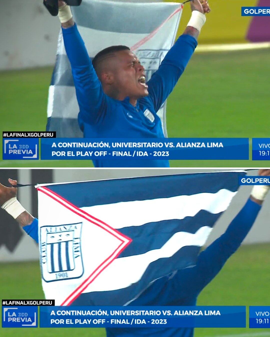 Ángelo Campos se presentó así en el Monumental. (Foto: GOLPERU)