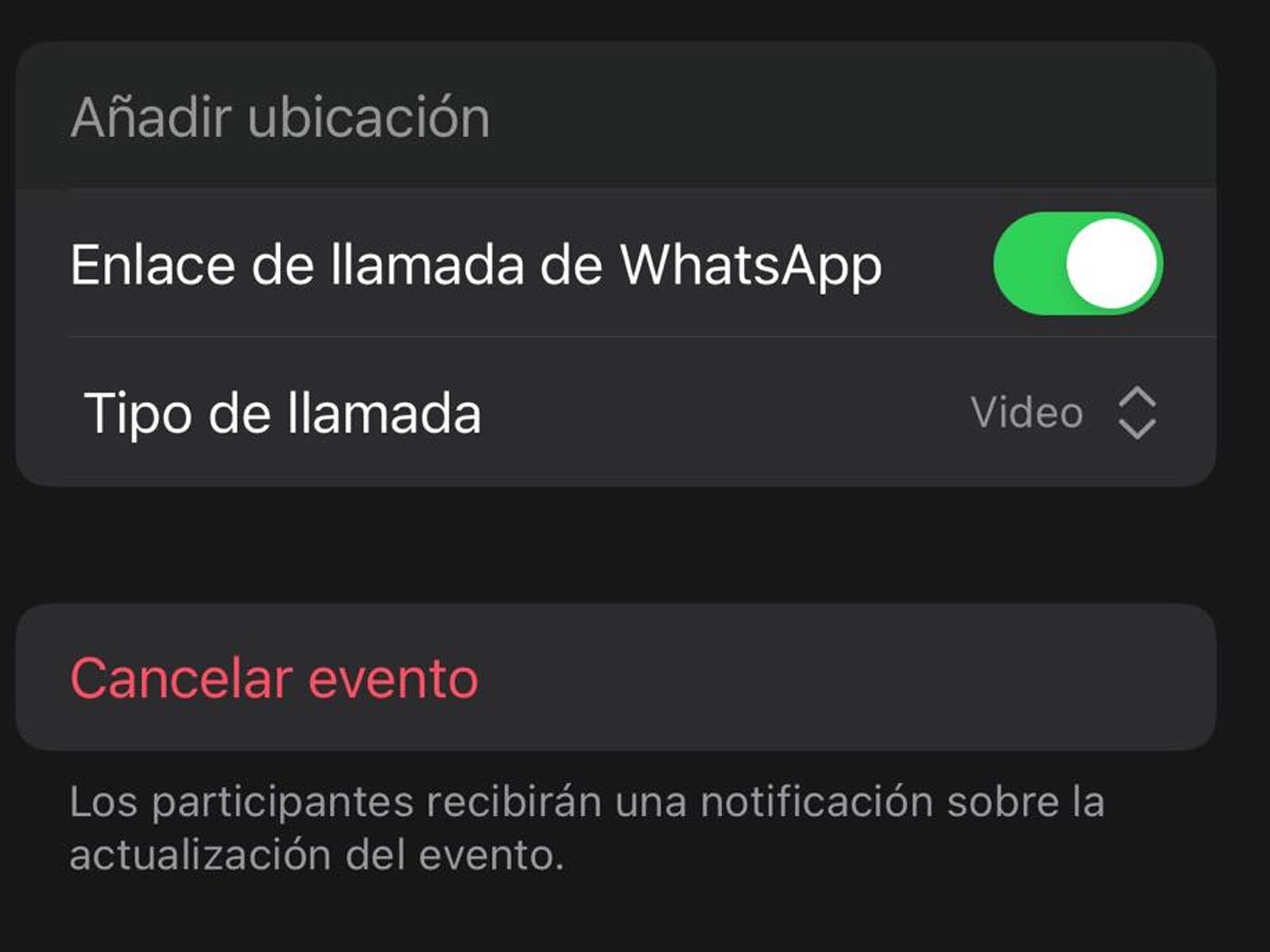 Si quieres cancelar un evento en WhatsApp, solo debes presionar en "Eliminar". (Foto: Depor - Rommel Yupanqui)