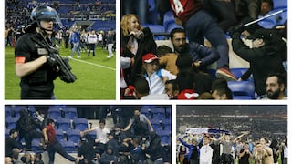 Descontrol, golpes e invasión en previa al Lyon-Besiktas por Europa League [FOTOS]