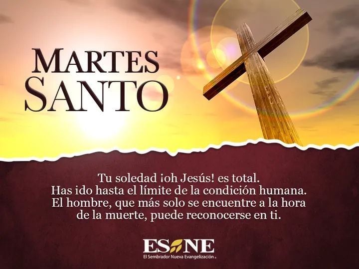 Imágenes por Martes Santo para compartir en redes sociales (Foto: Pinterest).