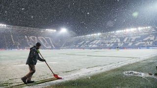 La nieve dejó sin partido a Duván: Atalanta vs. Villarreal quedó suspendido por el clima