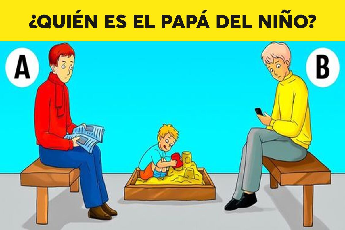 En este enigma con imágenes, tu desafío es decir quién es el padre del niño en 5 segundos. (Foto: jagranjosh)