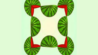 Eres un genio si encuentras todas las sandías que hay en la imagen