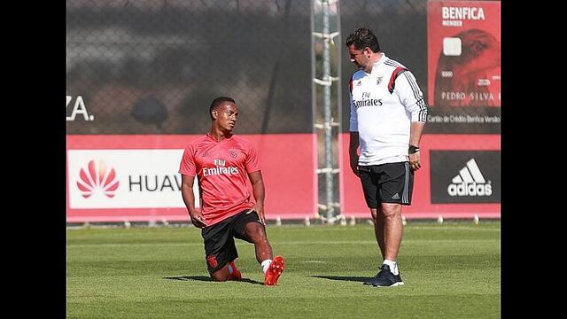 André Carrillo: así fue el primer de entrenamiento con el Benfica (FOTOS)