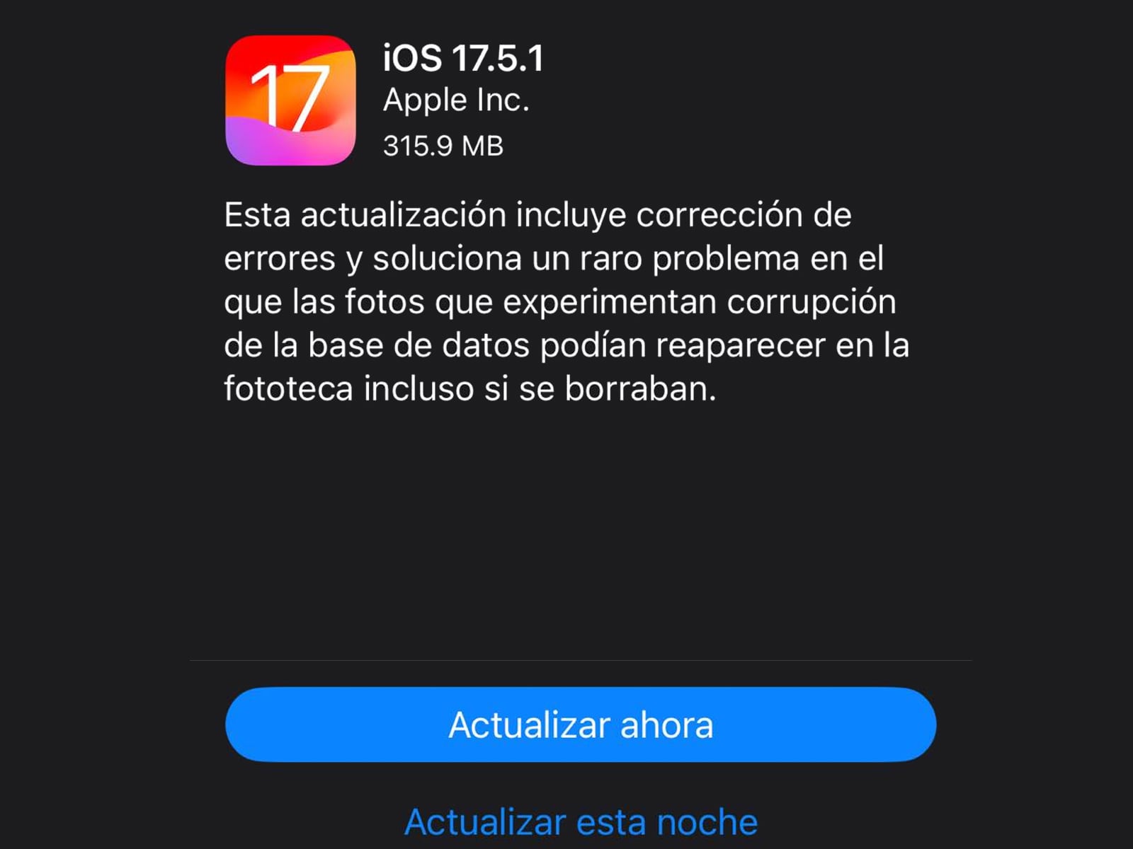 En la actualidad los iPhone se encuentra en iOS 17.5.1 (Foto: Apple)