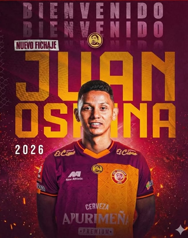 Juan Ospina es el último extranjero en unirse a la delegación de Los Chankas. (Foto: Instagram @clubchankascyc)