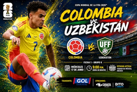 Caracol TV transmitió el partido Colombia 3-1 Uzbekistán por Mundial 2026