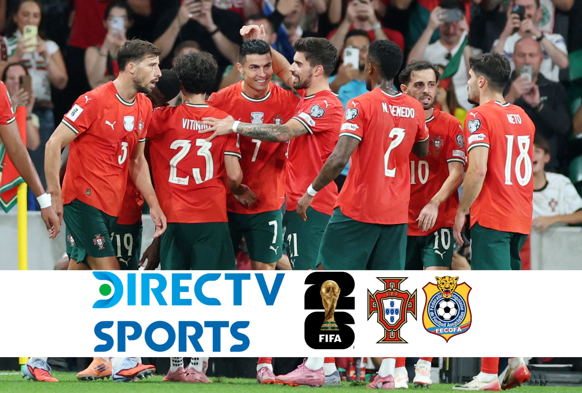 HOUSTON, TEXAS (ESTADOS UNIDOS), 17/06/2026.- Cobertura oficial de DGO y DIRECTV EN VIVO ONLINE para ver el partido de Portugal vs. RD Congo, con Cristiano Ronaldo, hoy por la Jornada 1 del Grupo K del Mundial 2026 en el NRG Stadium de Houston, Texas. FOTO PATRICIA DE MELO MOREIRA PARA AFP