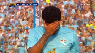 Sporting Cristal: Christopher Olivares erró gol de manera increíble ante la U de Chile [VIDEO]