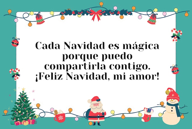Cada Navidad es mágica porque puedo compartirla contigo. ¡Feliz Navidad, mi amor! | Crédito: Canva / Composición Depor
