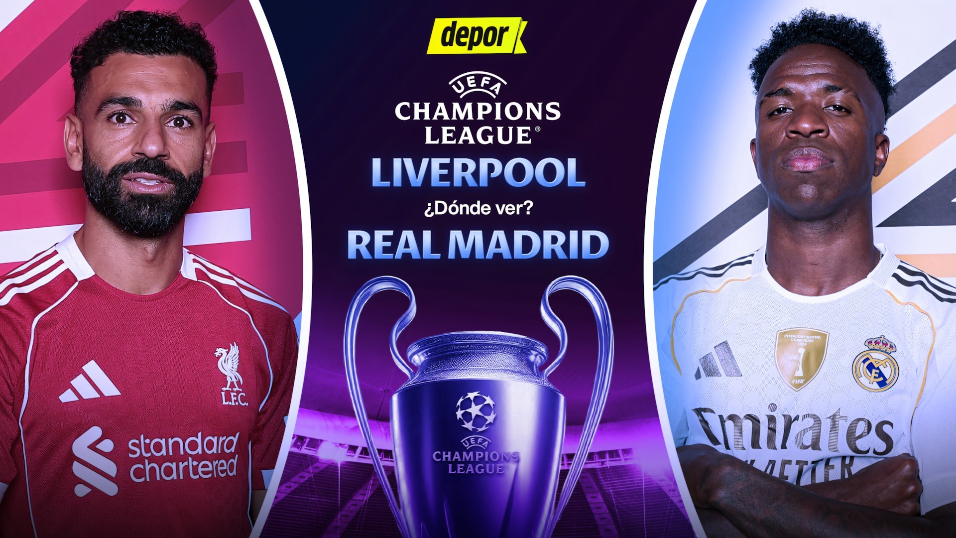 Real Madrid vs Liverpool se enfrentan por la Champions League. (Diseño: Christian Marlow / Depor)