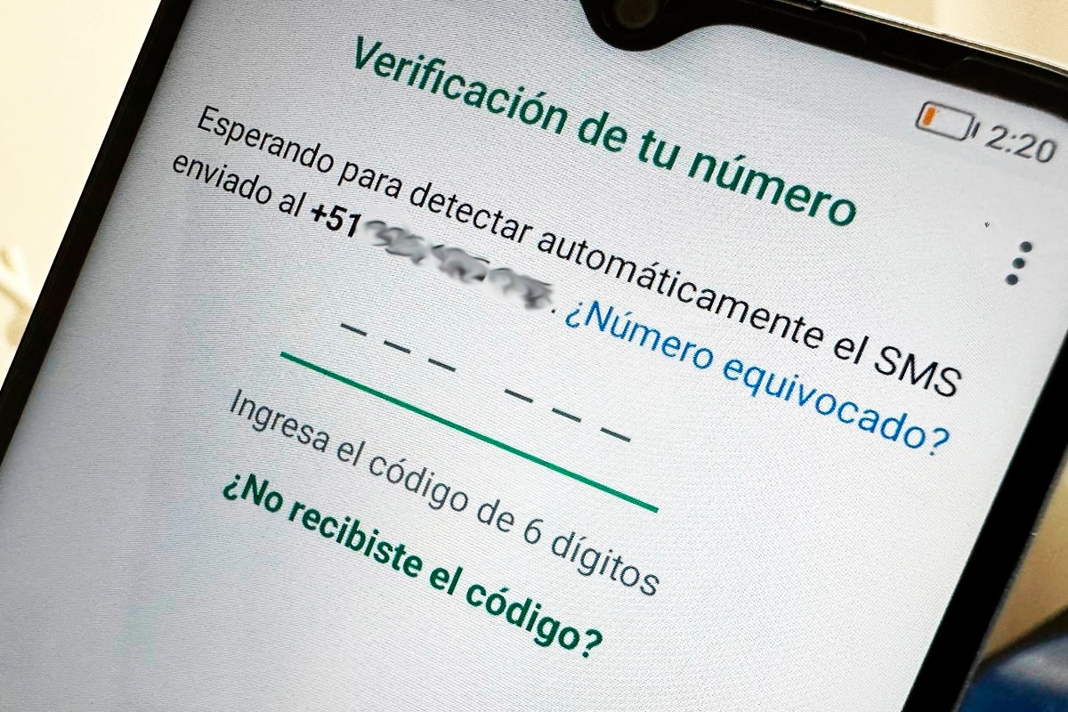 WHASTAPP | Actualmente solo te envían el código de verificación por mensaje de texto SMS o llamada. (Foto: Depor)