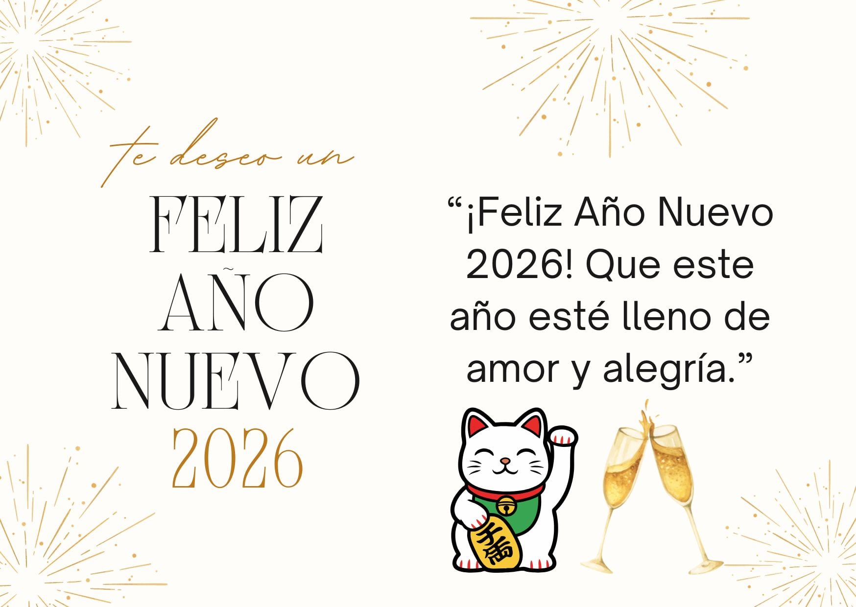 ESTADOS UNIDOS, 31/12/2025.- Que el 2026 llegue cargado de abrazos sinceros, metas cumplidas y momentos inolvidables. FOTO DE CANVA.COM