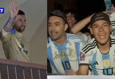 La celebración de Lionel Messi con los hinchas en el día de su cumpleaños