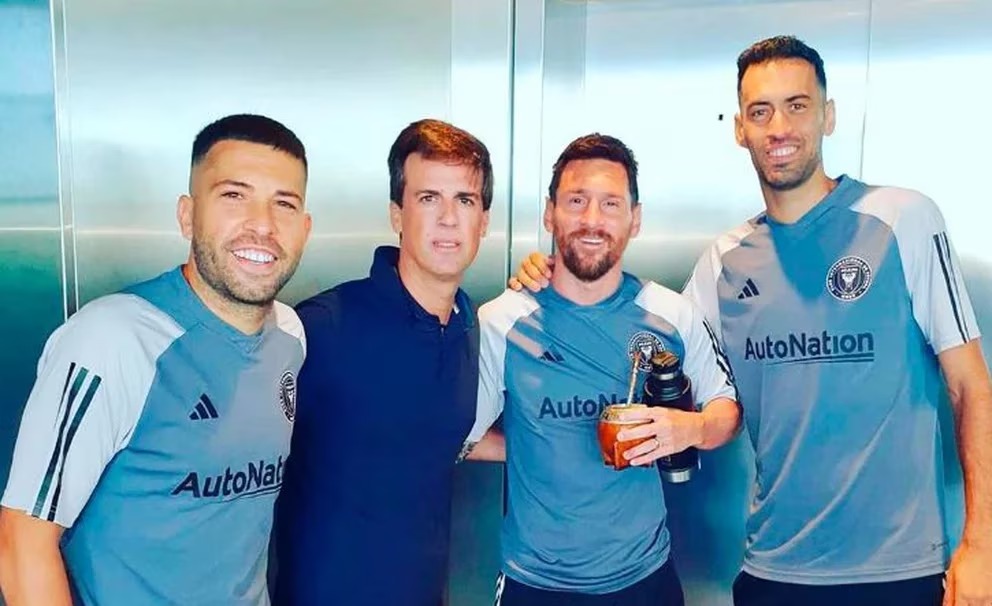 Jordi Alba tuvo su primer entrenamiento en Inter Miami y se reencontró con Messi y Busquets. (Foto: Twitter)