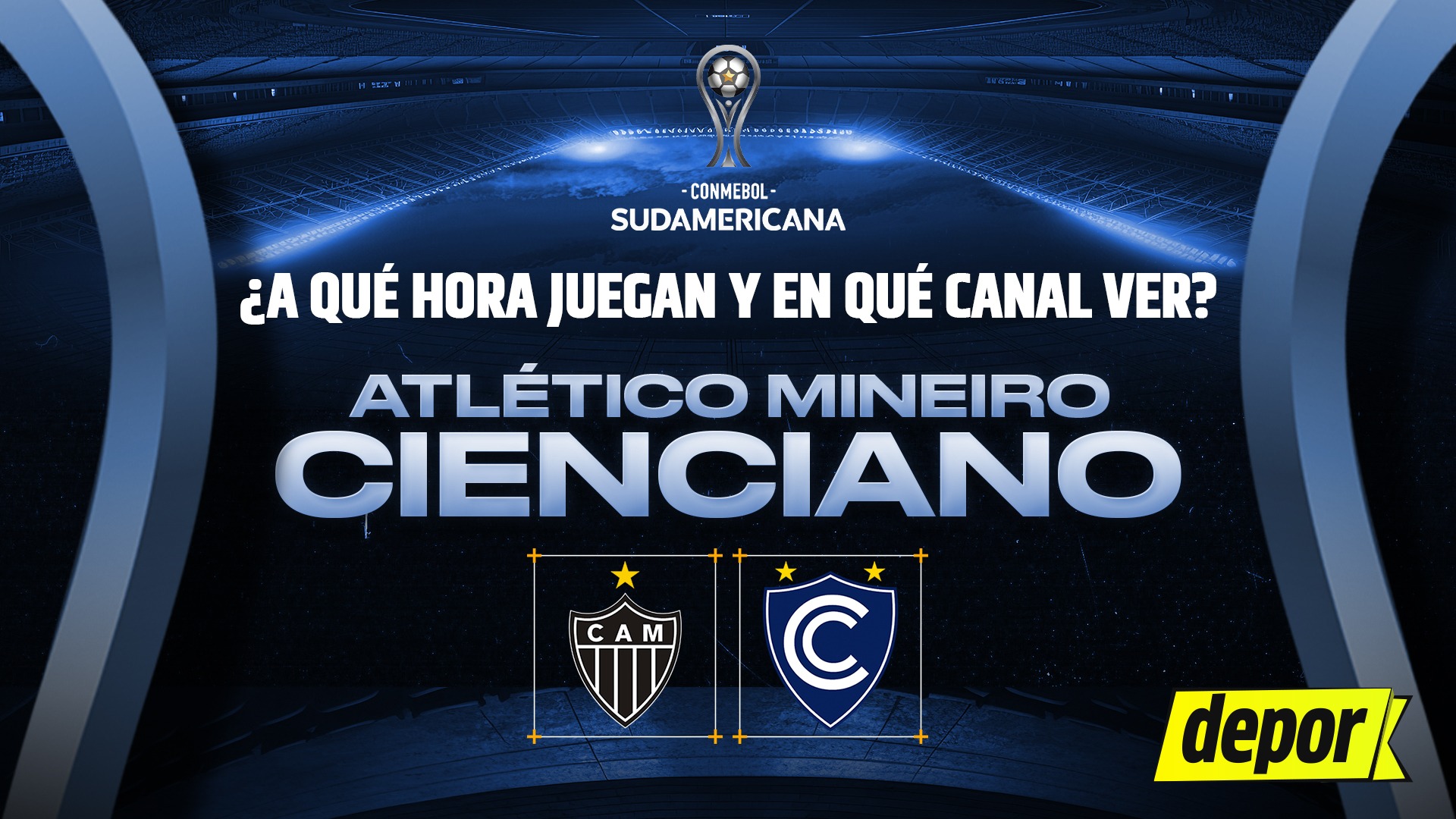 Atlético Mineiro vs. Cienciano juegan por la Copa Sudamericana: horarios y canales del partido. (Diseño: Christian Marlow)