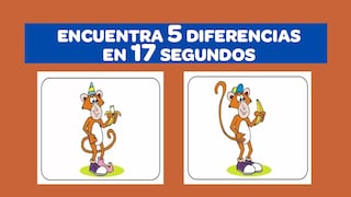 Test: Desafía tu mente buscando las 5 diferencias entre las imágenes del mono