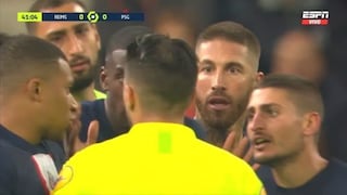 Tras polémica con árbitro: Sergio Ramos fue expulsado en PSG vs. Reims [VIDEO]