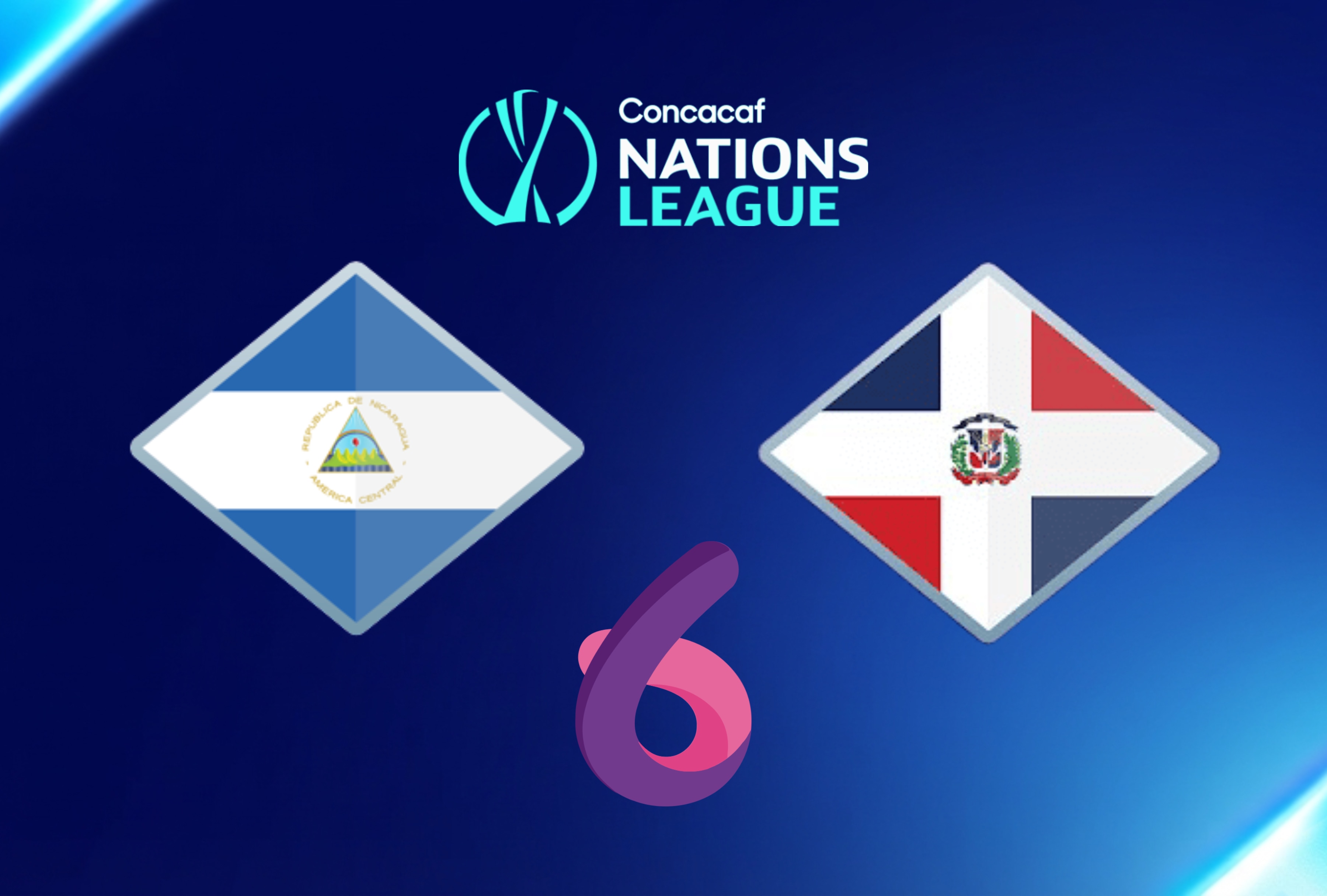 Siga la transmisión del partido Nicaragua vs. República Dominicana por la Concacaf Nations League 2026 en Canal 6. Acceda a la señal gratuita en televisión y siga la cobertura online en tiempo real desde Nicaragua. | Crédito: concacaf.com / Composición Depor