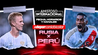 Canales del Perú vs. Rusia: links, cómo ver partido y horarios