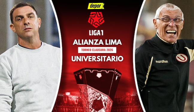 Alianza Lima vs. Universitario se enfrentan por la fecha 9 del Torneo Clausura 2026, con la transmisión de Liga 1 MAX. (Diseño: Depor)