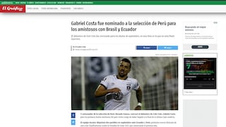 ¿Sorprendidos? La reacción de la prensa chilena tras la convocatoria de Gabriel Costa a la Selección Peruana