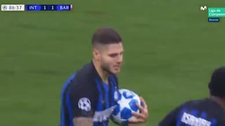 ¡De '9', de goleador! Mauro Icardi anotó el empate del Inter de Milán ante Barcelona [VIDEO]