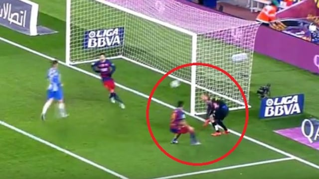 Youtube: Luis Suárez celebró golazo de Lionel Messi en la cara de portero rival