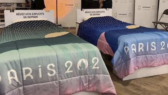 Las camas de la Villa Olímpica en París 2024. (Foto: Difusión)