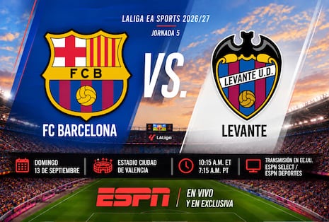 ESPN EN VIVO — como ver partido FC Barcelona vs. Levante UD por TV y Online