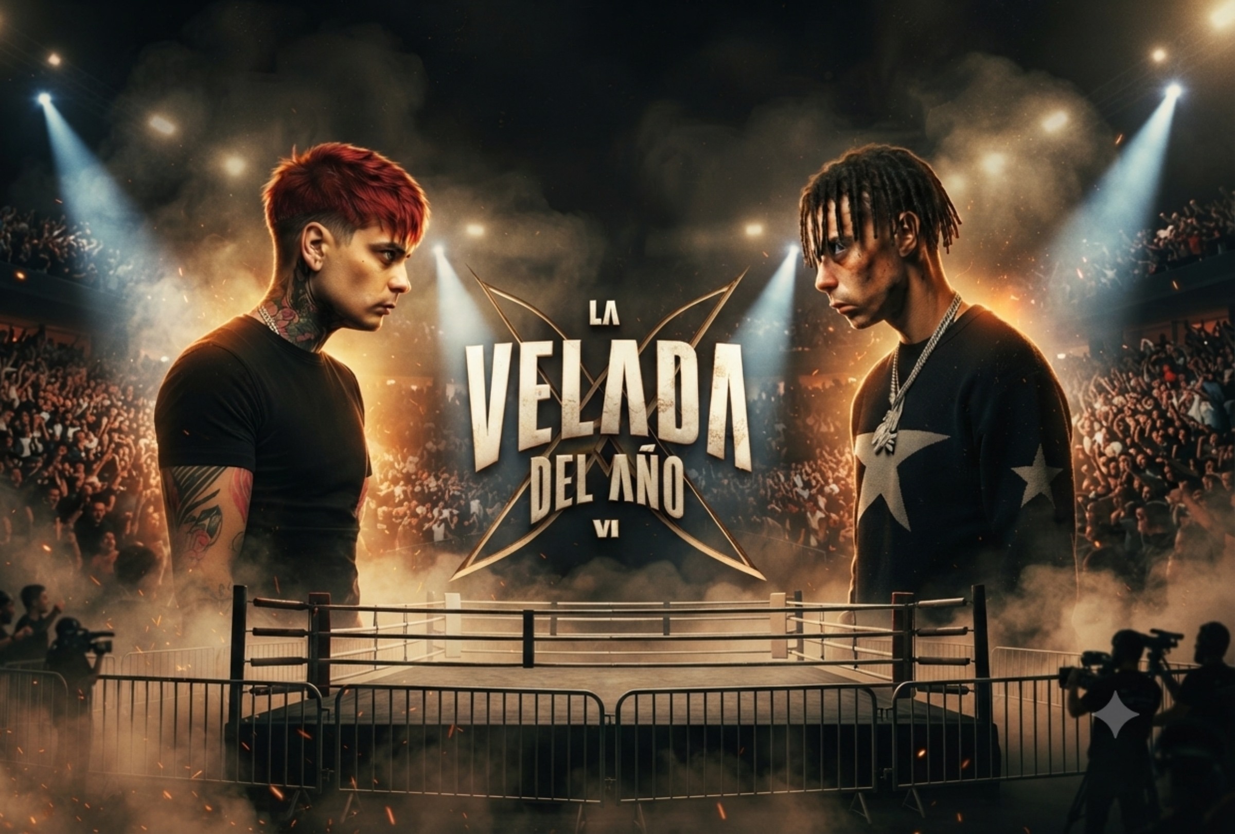 ISLA DE LA CARTUJA, SEVILLA, (ESPAÑA), 25/07/2026.- Resultado de la pelea entre Lit Killah contra Kidd Keo por la Velada del Año 6 que se realizó este sábado 25 de julio en el Estadio La Cartuja, Sevilla, España. FOTO: Imagen creada por Gemini.