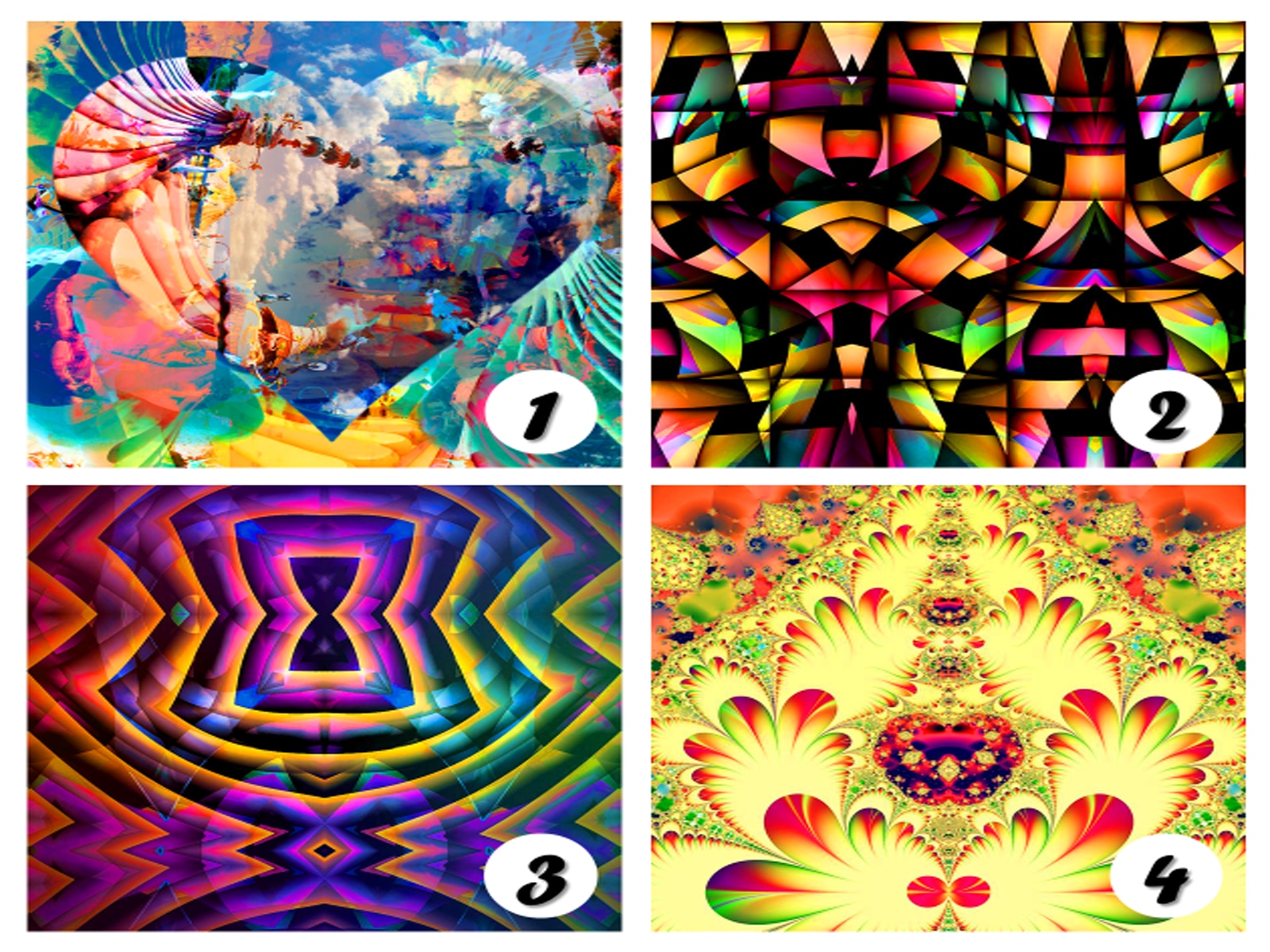 Este test visual te invita a observar 4 cartas de colores y elegir la que más te llame la atención.