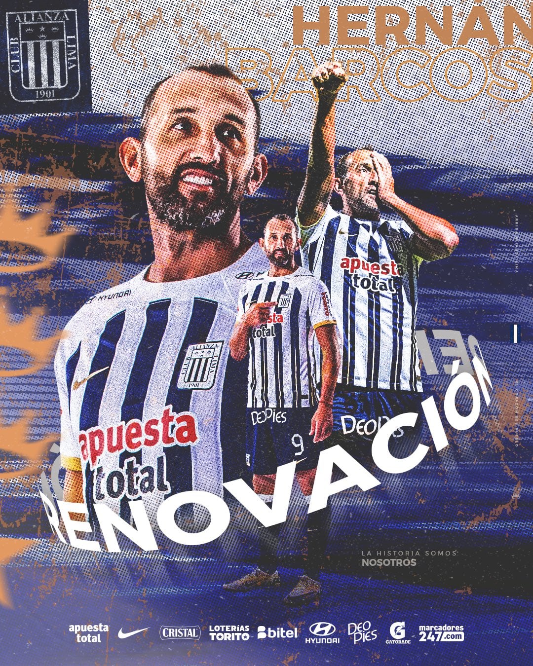 Alianza Lima hizo oficial la renovación de Hernán Barcos. (Foto: Alianza Lima)